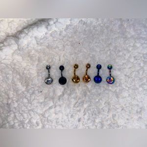 Set Of 6 Navel Jewelry
